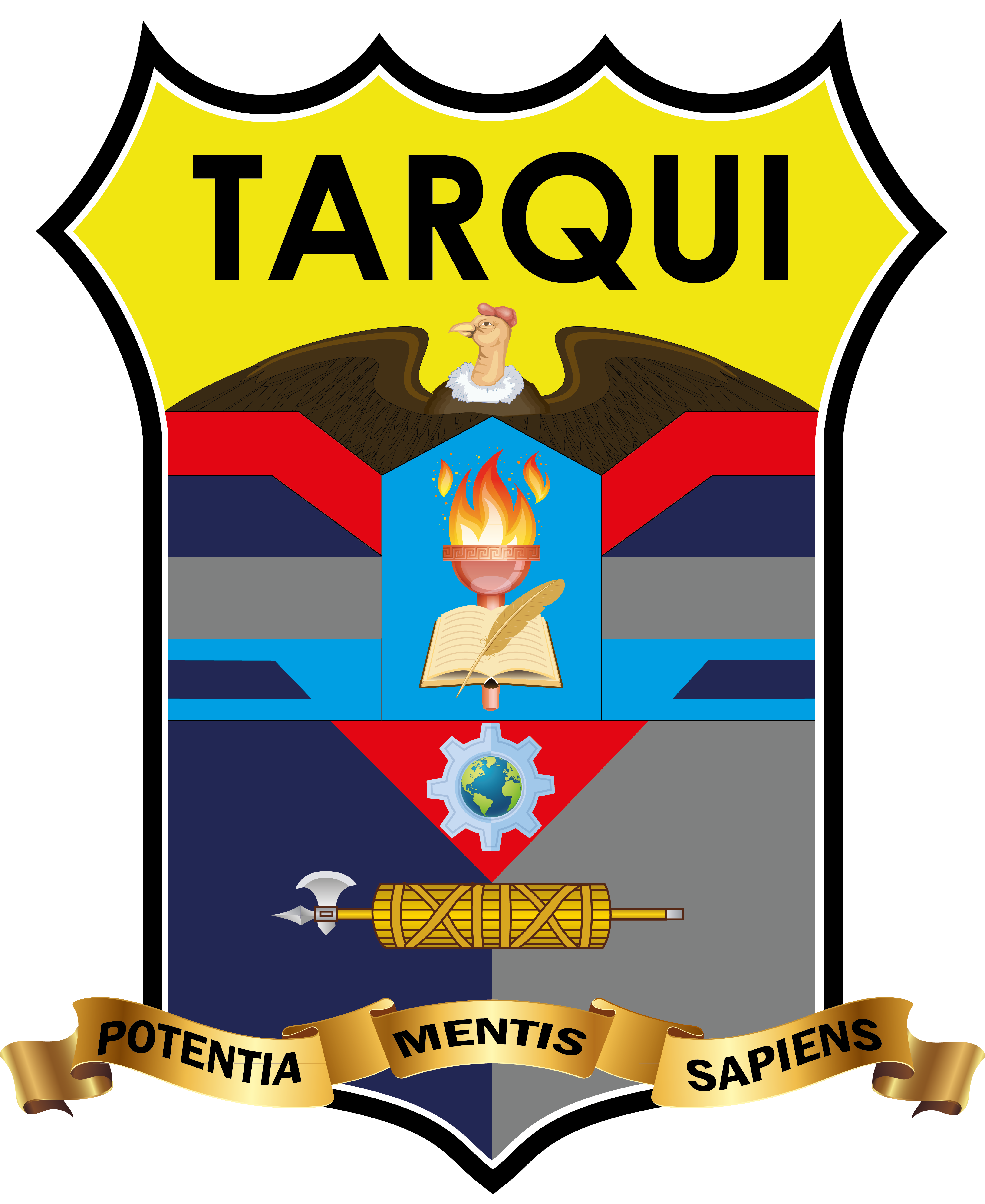 Escudo Del Colegio Tarqui Quito (4239x5179), Png Download