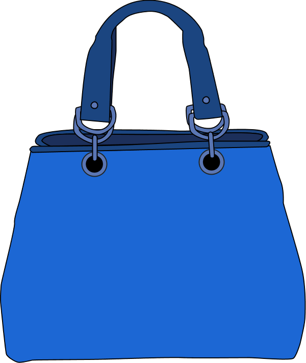 Tote - Blue Bag Clip Art (600x711), Png Download