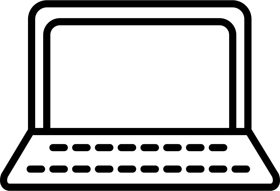 Png File Svg - Laptop Outline Icon Png (980x670), Png Download