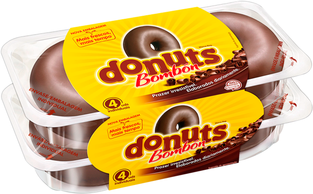 Donuts Chocolate With 4 - Donuts Bombon (680x770), Png Download