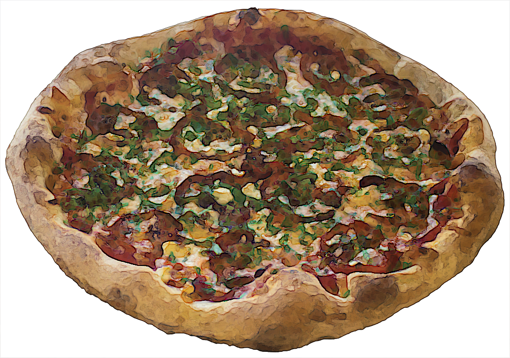 Tt Pizza Tomato Feta Img 5725 - Tarte Flambée (995x700), Png Download