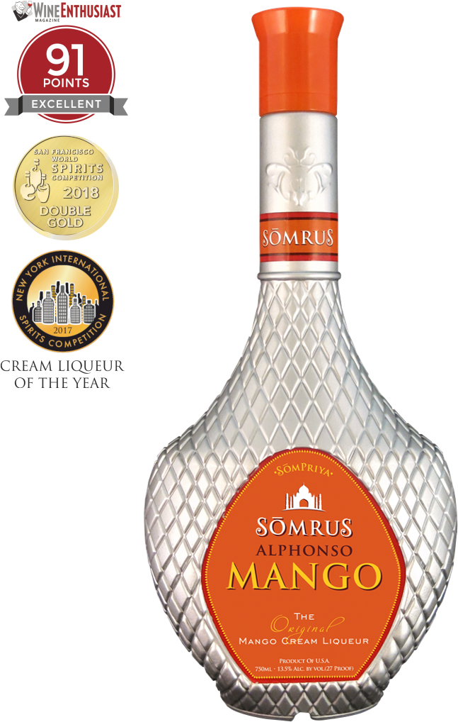 Somrus Alphonso Mango Cream Liqueur 750ml - Nectar Of The Gods Alcohol (700x1033), Png Download