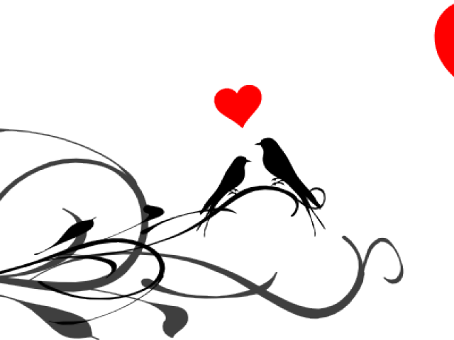 Love Birds Clipart Frame Png - Love Birds Vector Png (640x480), Png Download