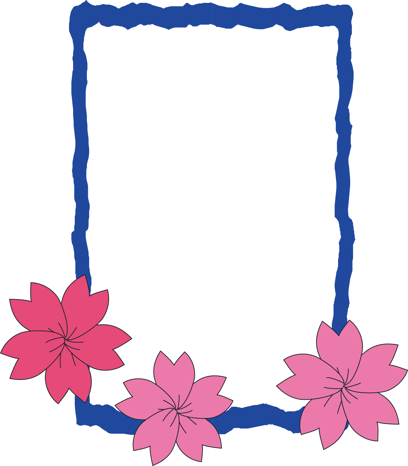 Japanese Border Designs Clip Art - Border For Japanese (1708x1952), Png Download
