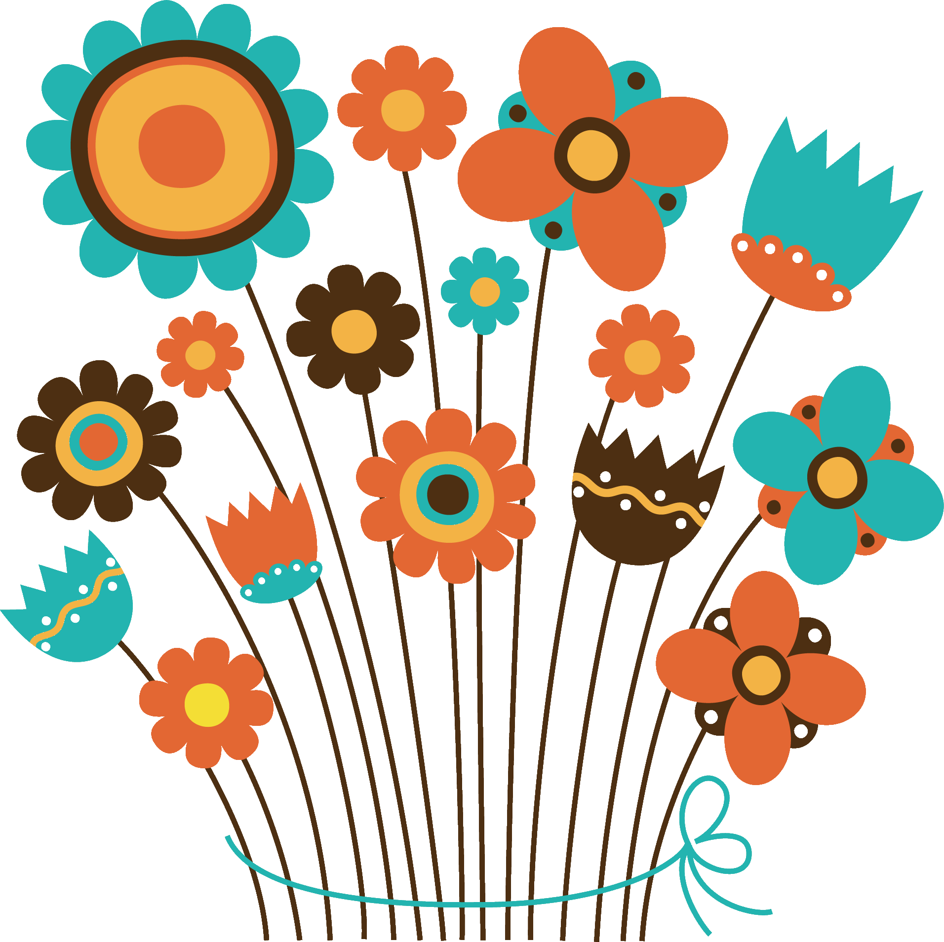 花朵线条黄色 - Imagenes De Flores Abstractas (1912x1909), Png Download