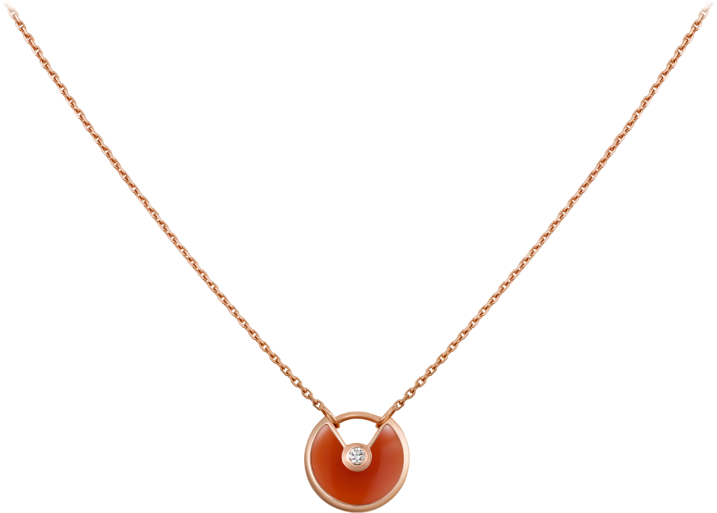 Amulette De Cartier Necklace, Xs Modelpink Gold, Carnelian, - Cartier Onyx Necklace (1024x733), Png Download