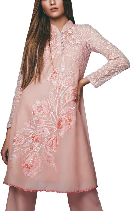 Sanam Chaudhri - Embroidery (580x870), Png Download