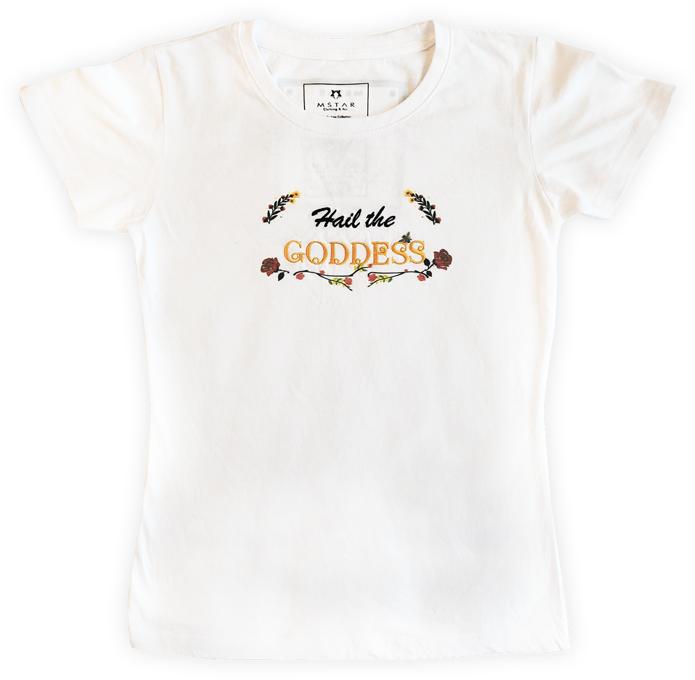 Hail The Goddess Woman Tshirt Embroidered Mstar Shop - Text Minimalist Shirt Design (1500x1500), Png Download