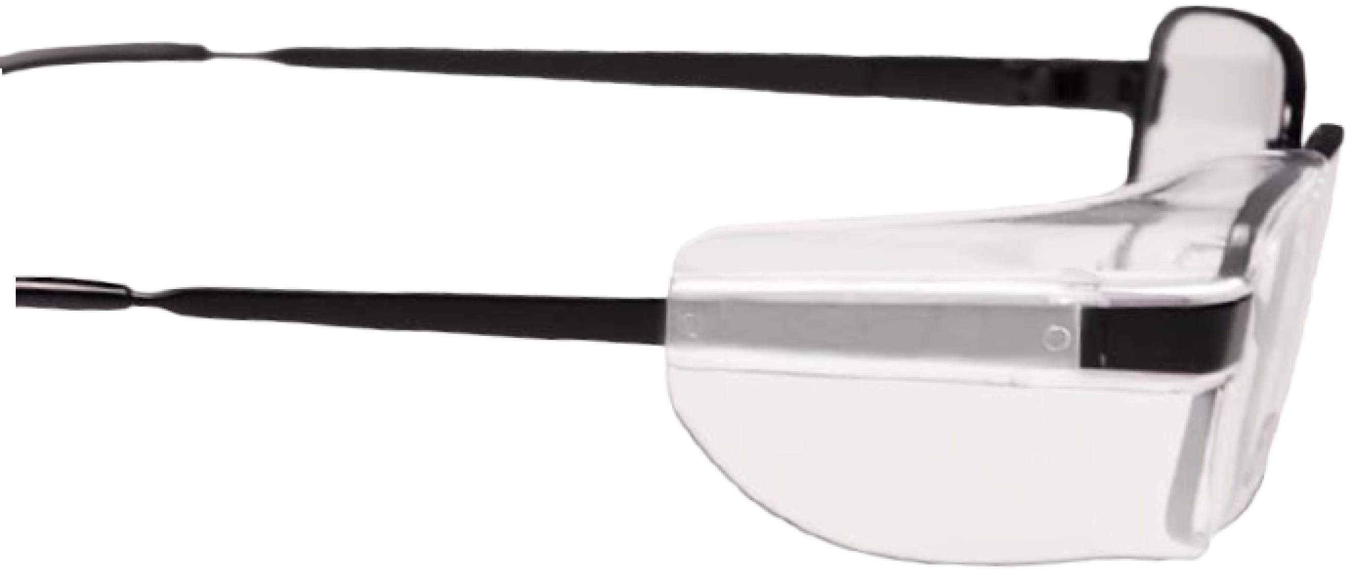 Frames With Metal Temples Have Side Shields Permanently - Paddle (2655x1153), Png Download