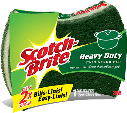 Scotch Brite Extra Heavy Duty Scrubbing Pads 3m 95mmx150mmx8mm - Sb Scrub Pad 3m (600x600), Png Download