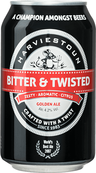 Bitter And Twisted Cans - Harviestoun Bitter And Twisted (619x1176), Png Download