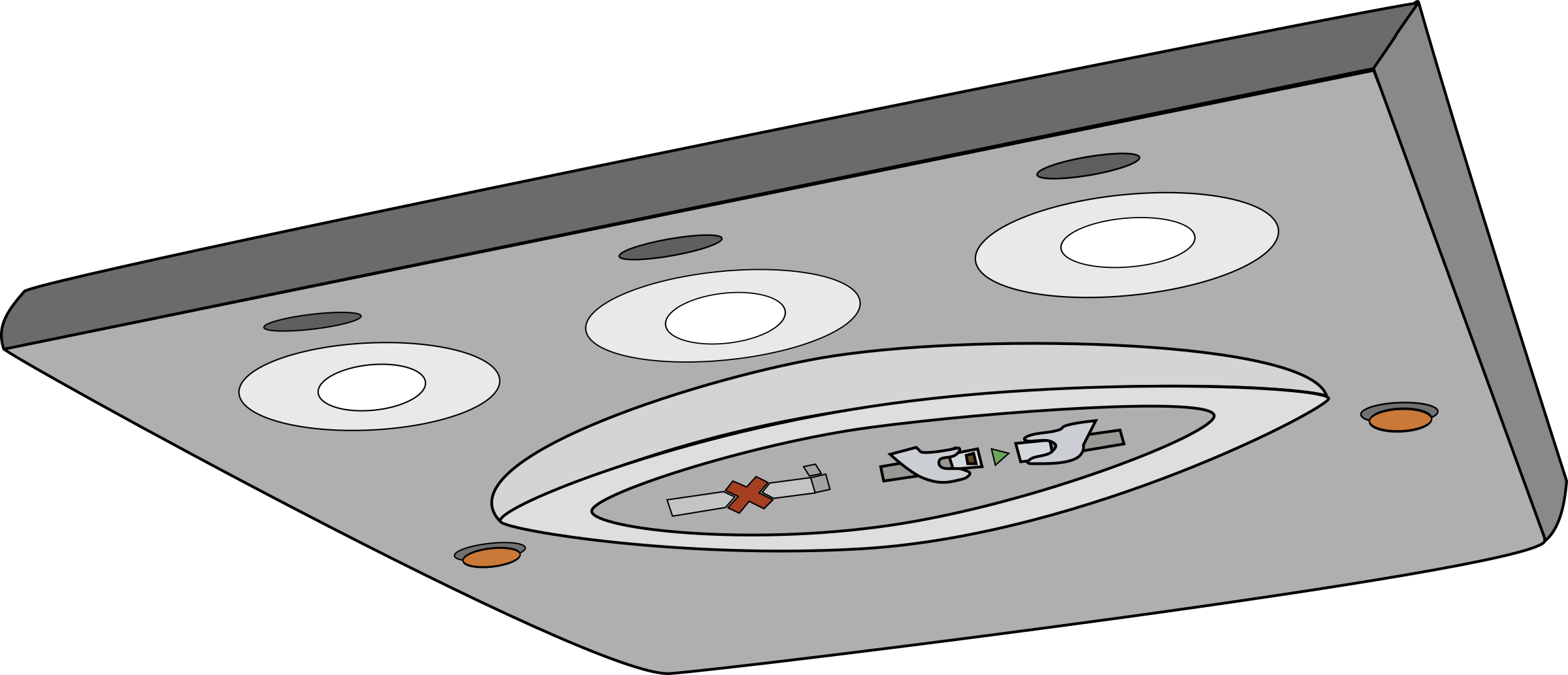 This Free Icons Png Design Of Aircraft Reading Light - Clip Art (2400x1033), Png Download