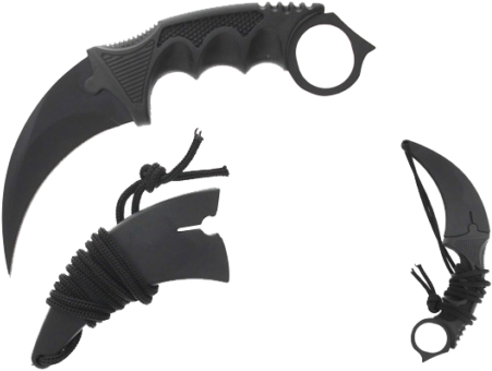 Falcon Karambit Fighting Knife Necklace Sheath Csgo - Hunting Knife (640x640), Png Download