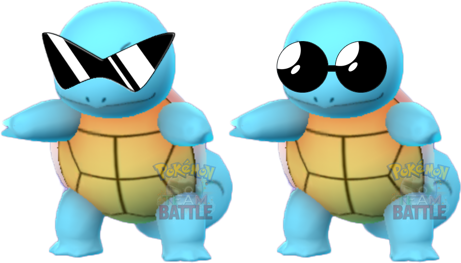 Squirtle Con Gli Occhiali Pokemon Go (986x524), Png Download