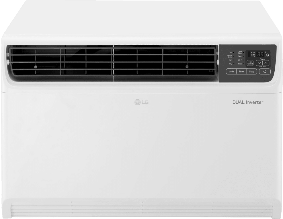 Lg 18,000 Btu Dual Inverter Smart Window Air Conditioner - Lg Inverter Aircon Window Type (986x986), Png Download