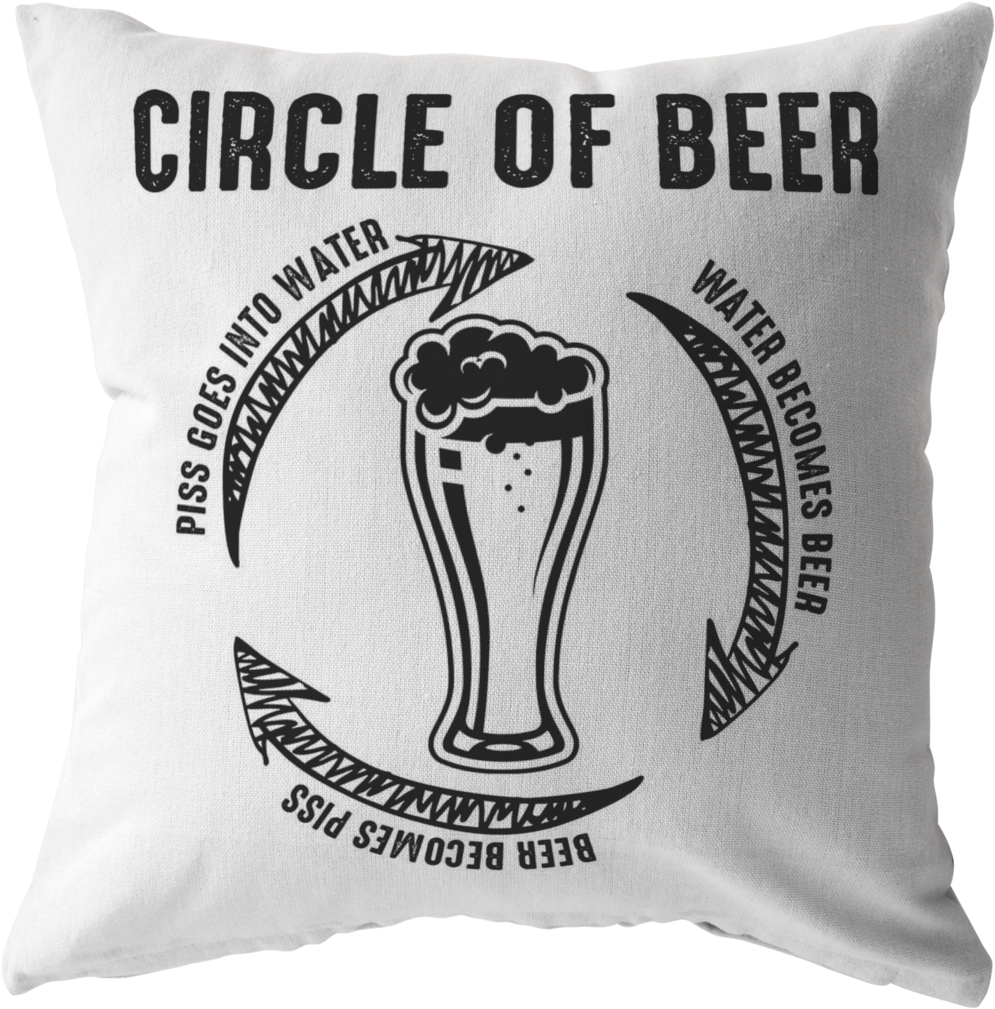Circle Of Beer Pillow Pillows Multi - Cushion (1024x1024), Png Download
