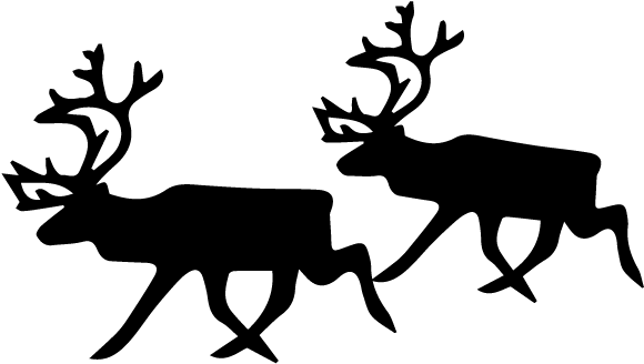 Lapland Activities Reindeer - Black And White Reindeer (1000x400), Png Download