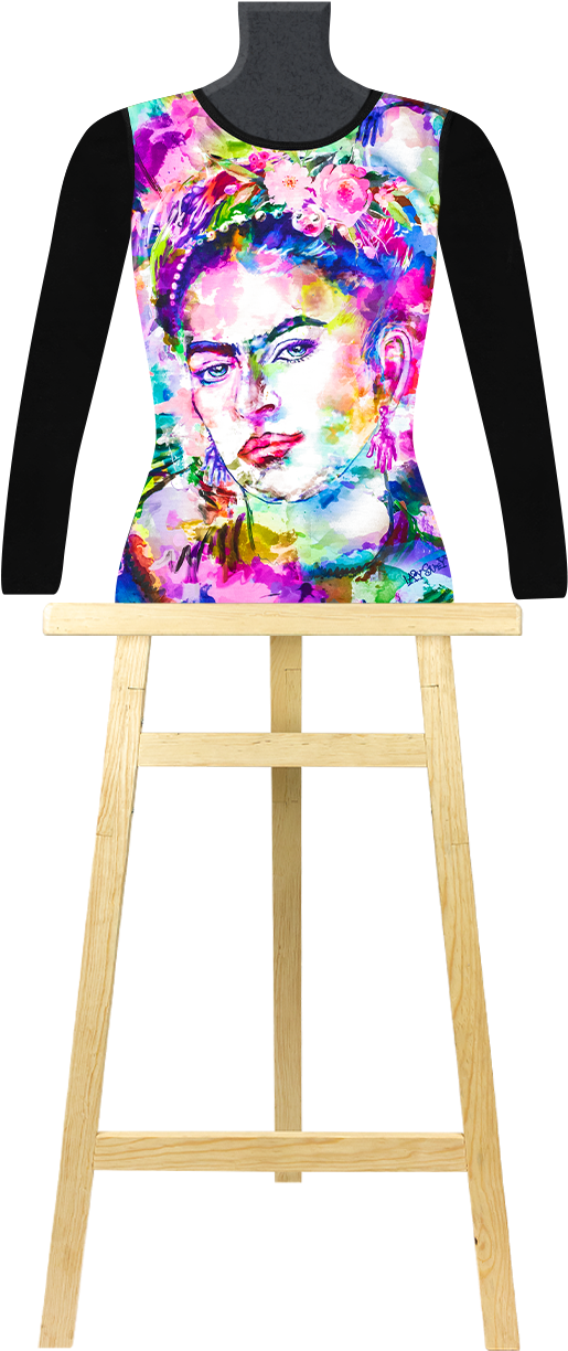 Frida Acuarela - Playeras Ay Guey Mickey (1024x1280), Png Download