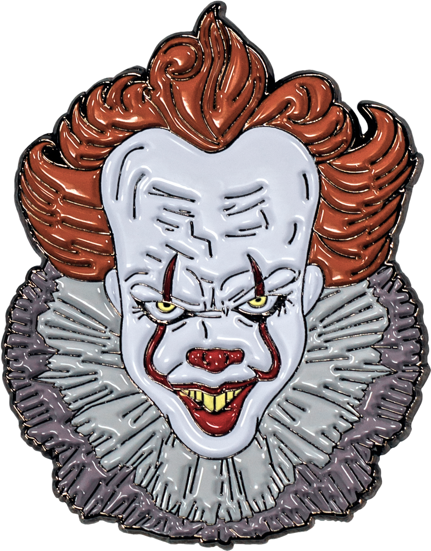 It - Pennywise Enamel Pin (861x1100), Png Download