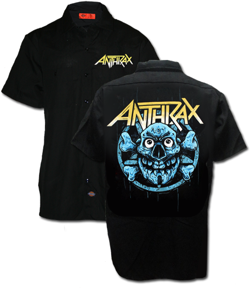 Notman Skull Dickies Workshirt - Active Shirt (500x630), Png Download