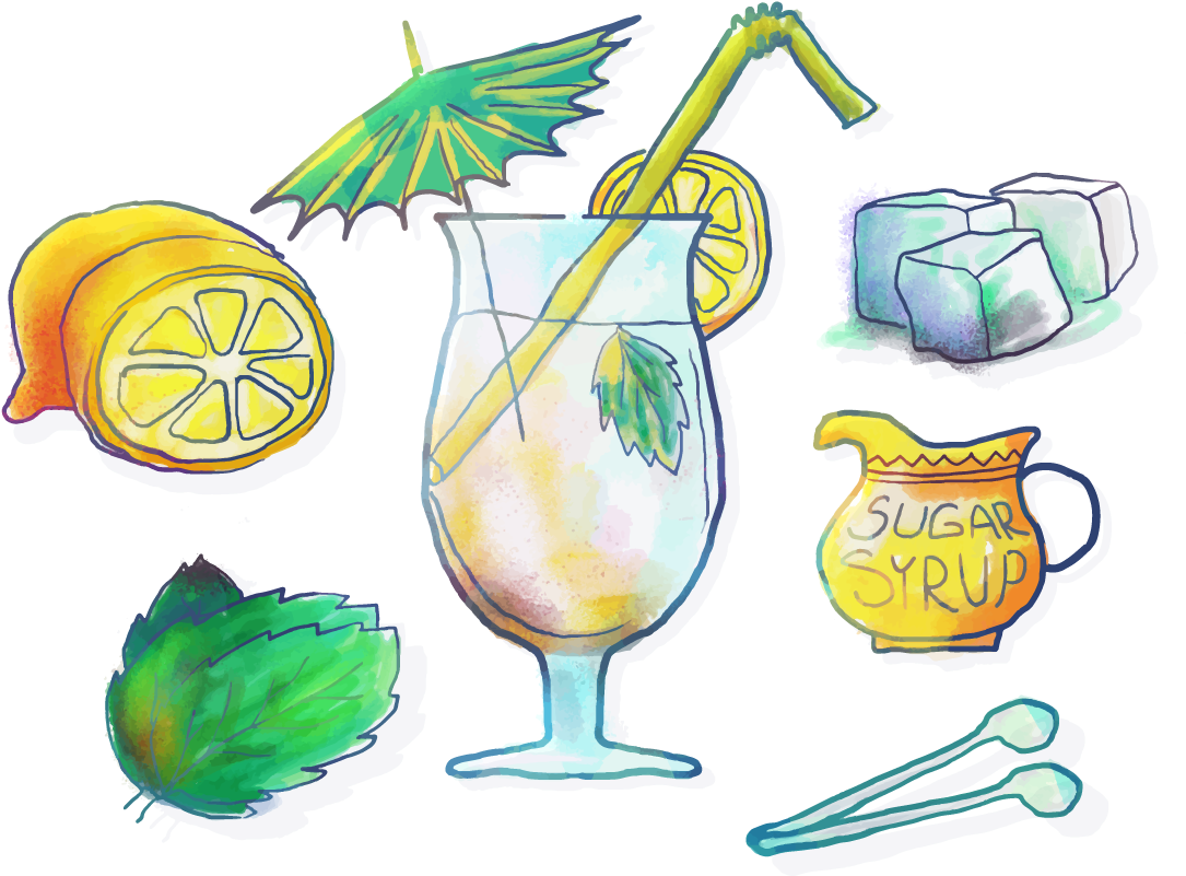 Lemonade Illustration (1200x1200), Png Download