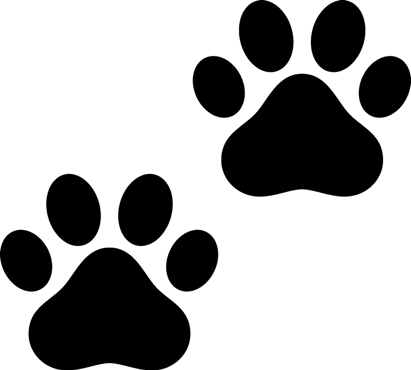 Free Clemson Tiger Paw Print Png - Cat Paw Black And White (800x721), Png Download