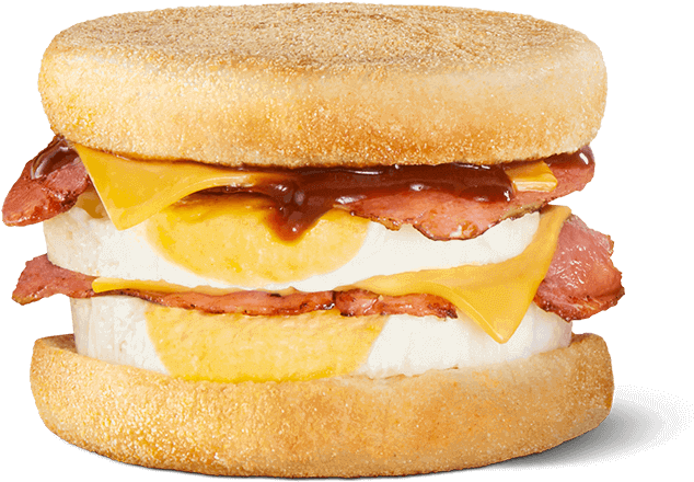 Double Bacon & Egg - Cheeseburger (800x600), Png Download