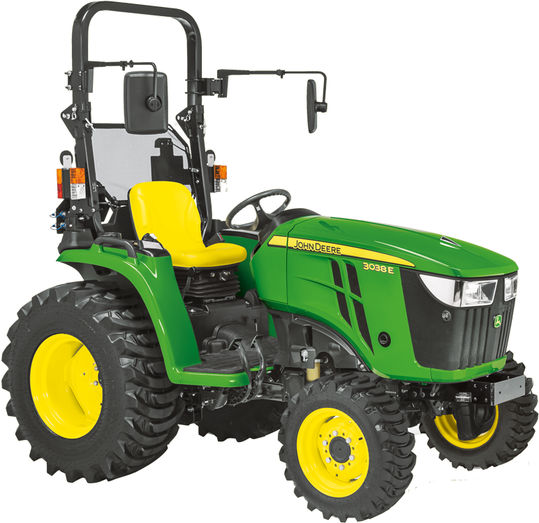 New 3038e Compact Utility Tractor - John Deere 3038e 2018 (1300x867), Png Download