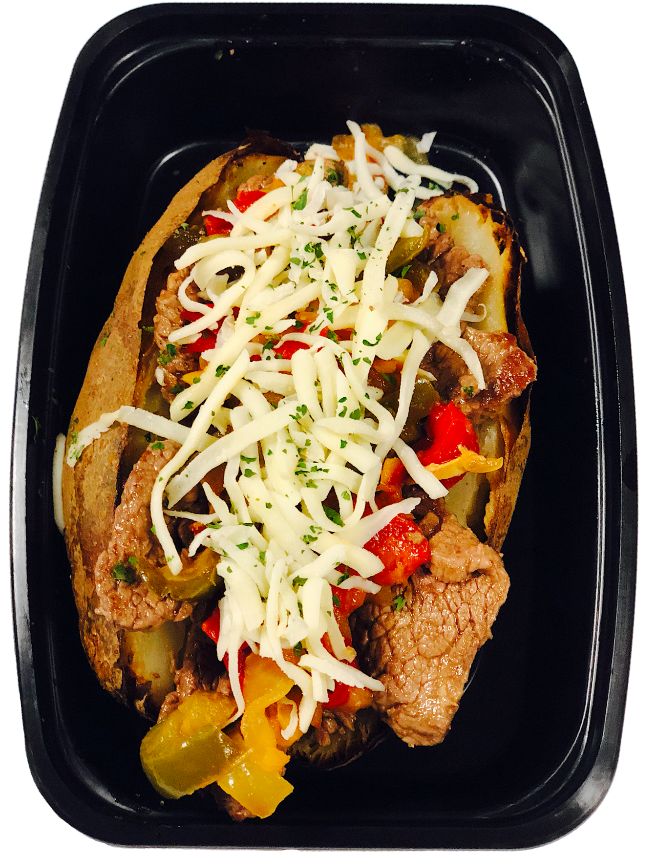 We Have Loaded A Baked Potato With Thinly Sliced Beef, - Pepperoni (2048x2048), Png Download