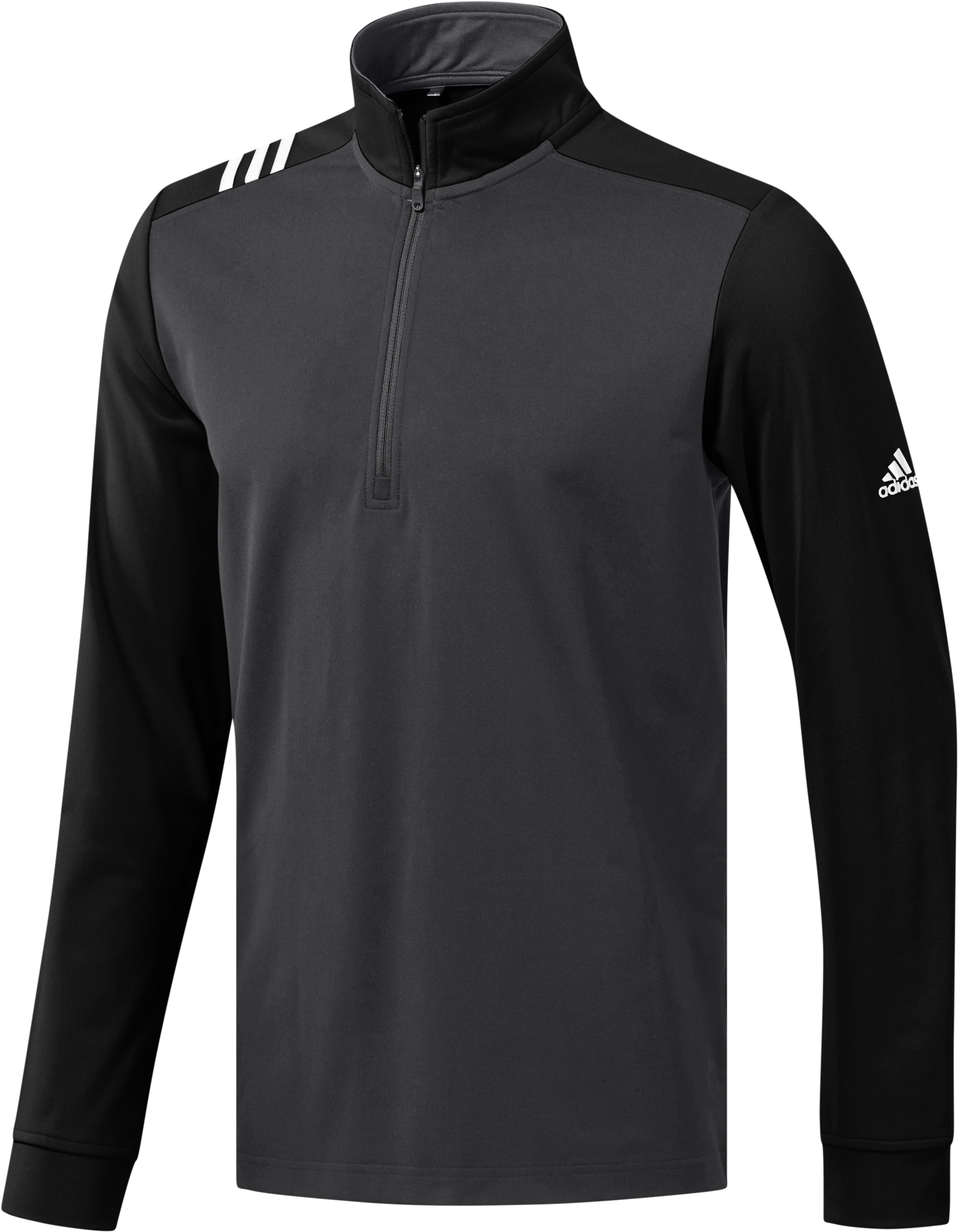Adidas Men's 3-stripe 1/4 Zip Layering - Long-sleeved T-shirt (1934x2480), Png Download