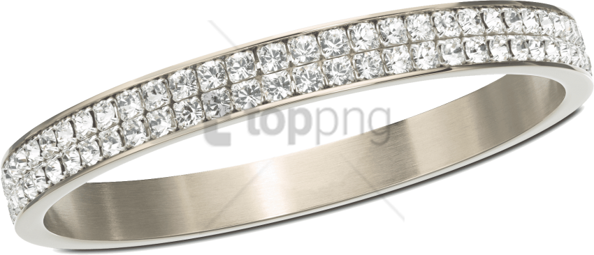 Free Png Silver Circle Diamonds Ring Jewelry Png Image - Diamond Bracelet Transparent Background (850x366), Png Download