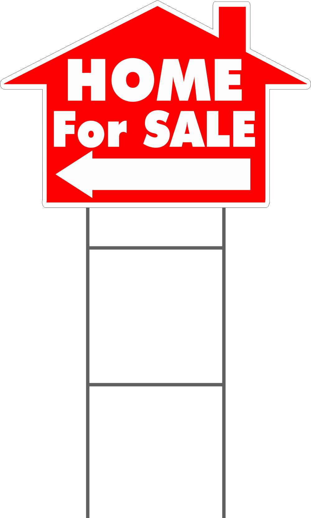 Home For Sale House Shaped Yard Sign - Sign (1000x1665), Png Download