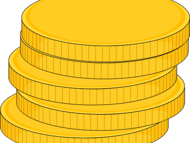 Coin Clipart Gold Piece - Stack Of Coins (640x480), Png Download