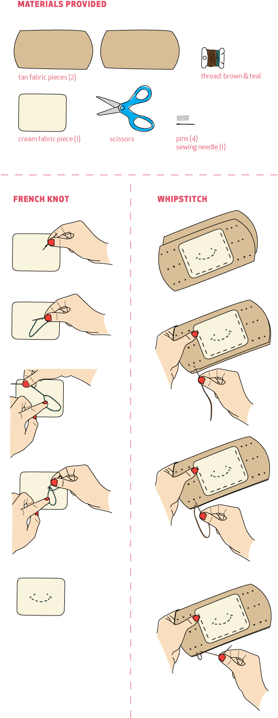 Band Aid Pillow - Band Aid Instructions (560x1417), Png Download