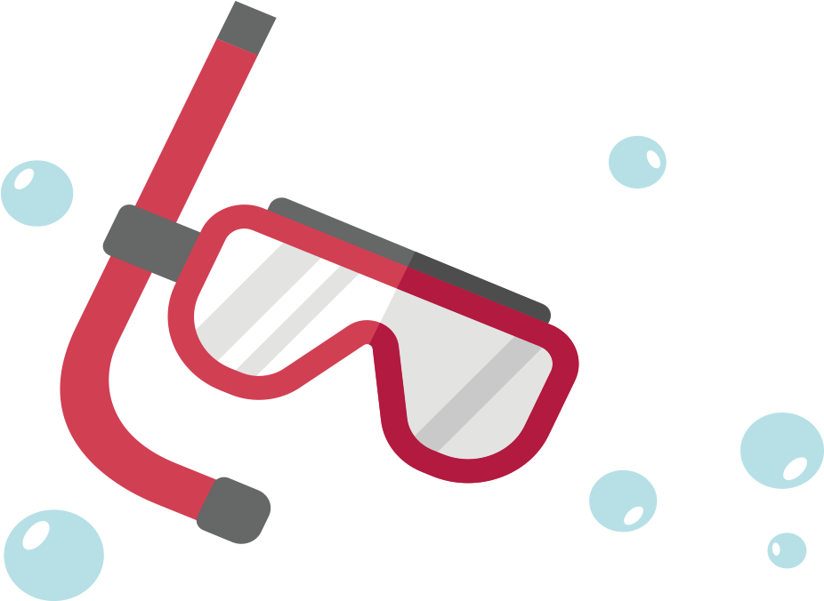 Underwater Sunglasses Illustration Euclidean Vector - Mascara De Buceo Dibujo (1000x1000), Png Download