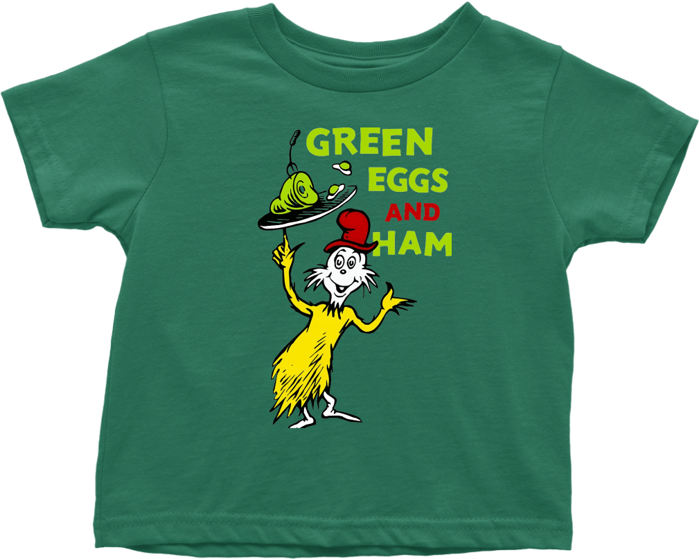 Green Eggs And Ham Shirt Toddler Dr Seuss - Shirt (1024x1024), Png Download