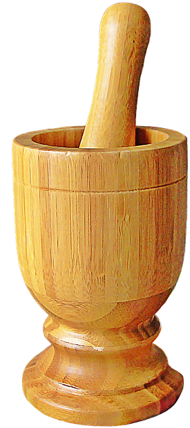 Mortar, Kitchen Utensil, Wood - Uti (960x720), Png Download