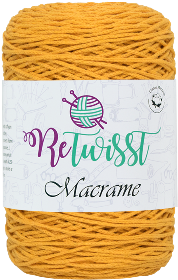 -19% Yellow Macrame - Yarn (950x1000), Png Download
