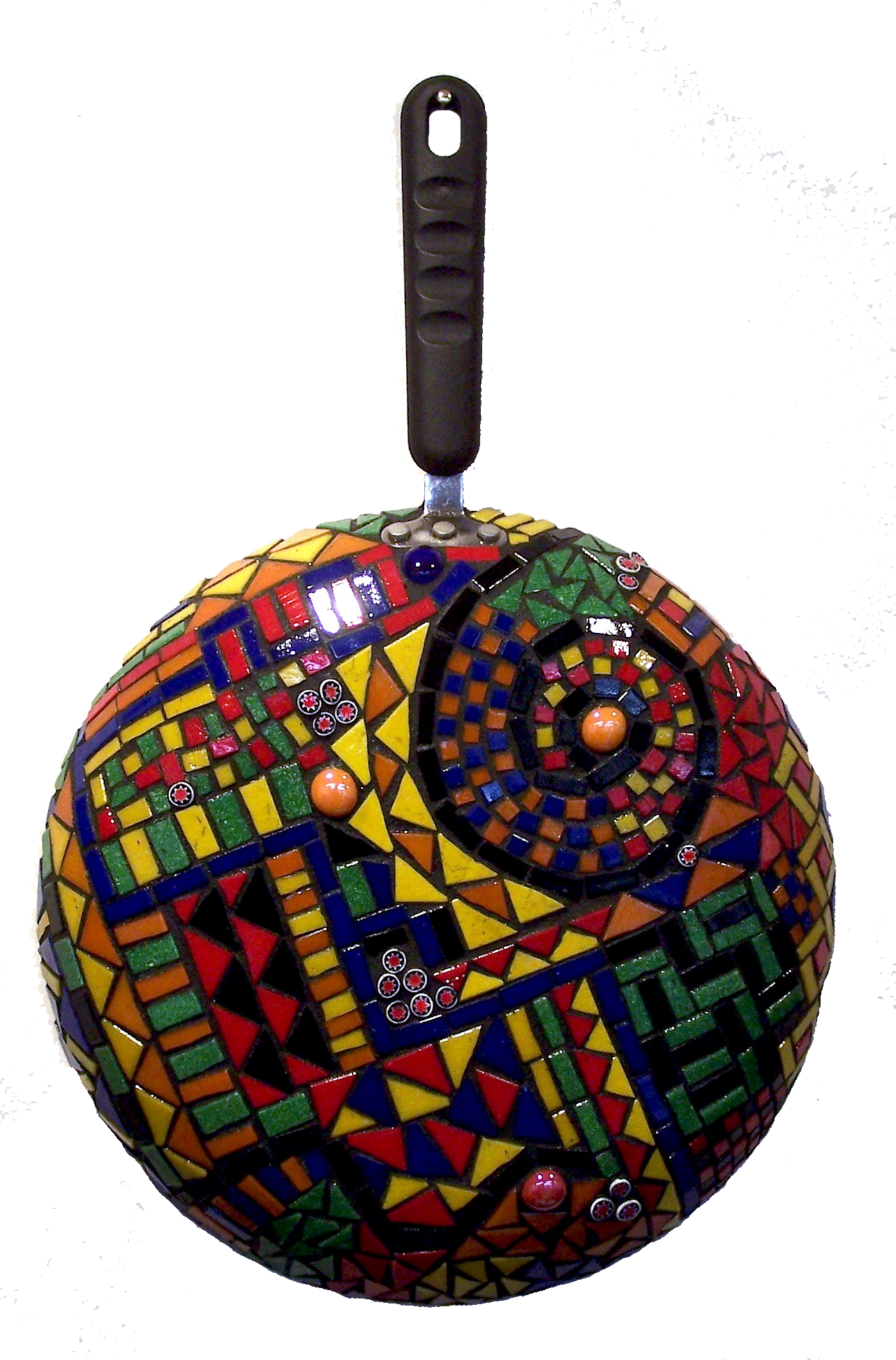 "pandemonium" Frying Pan With Glass Tile, Millefiori - Circle (1284x1949), Png Download