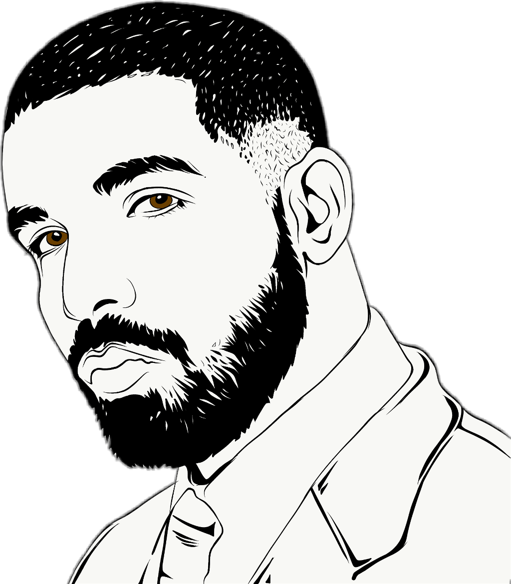 Drake Sticker - Drake Outline Drawing (1024x1170), Png Download