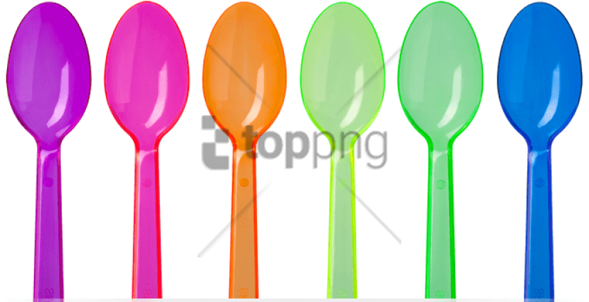 Free Png Cucharas De Plast De Colores Png Image With - Cucharas De Colores Png (850x436), Png Download