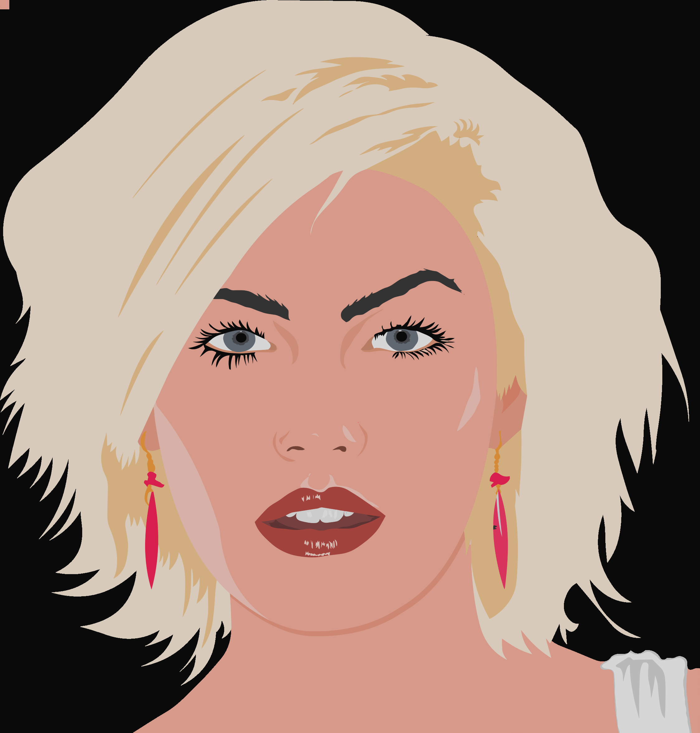 Clipart Blonde Girl Clipart Png - Mulher Loira De Desenho (2248x2353), Png Download