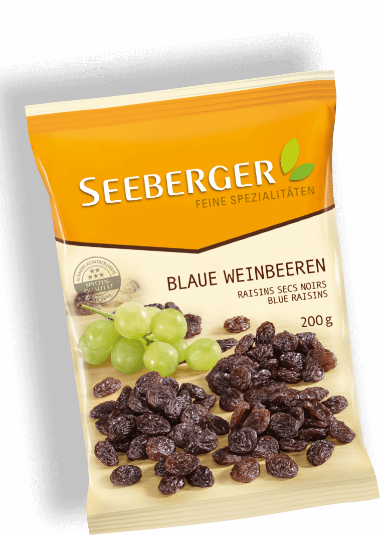 Seeberger Blaue Weinbeeren Gedreht Produktansicht - Nho Kho Cua Duc (762x1066), Png Download