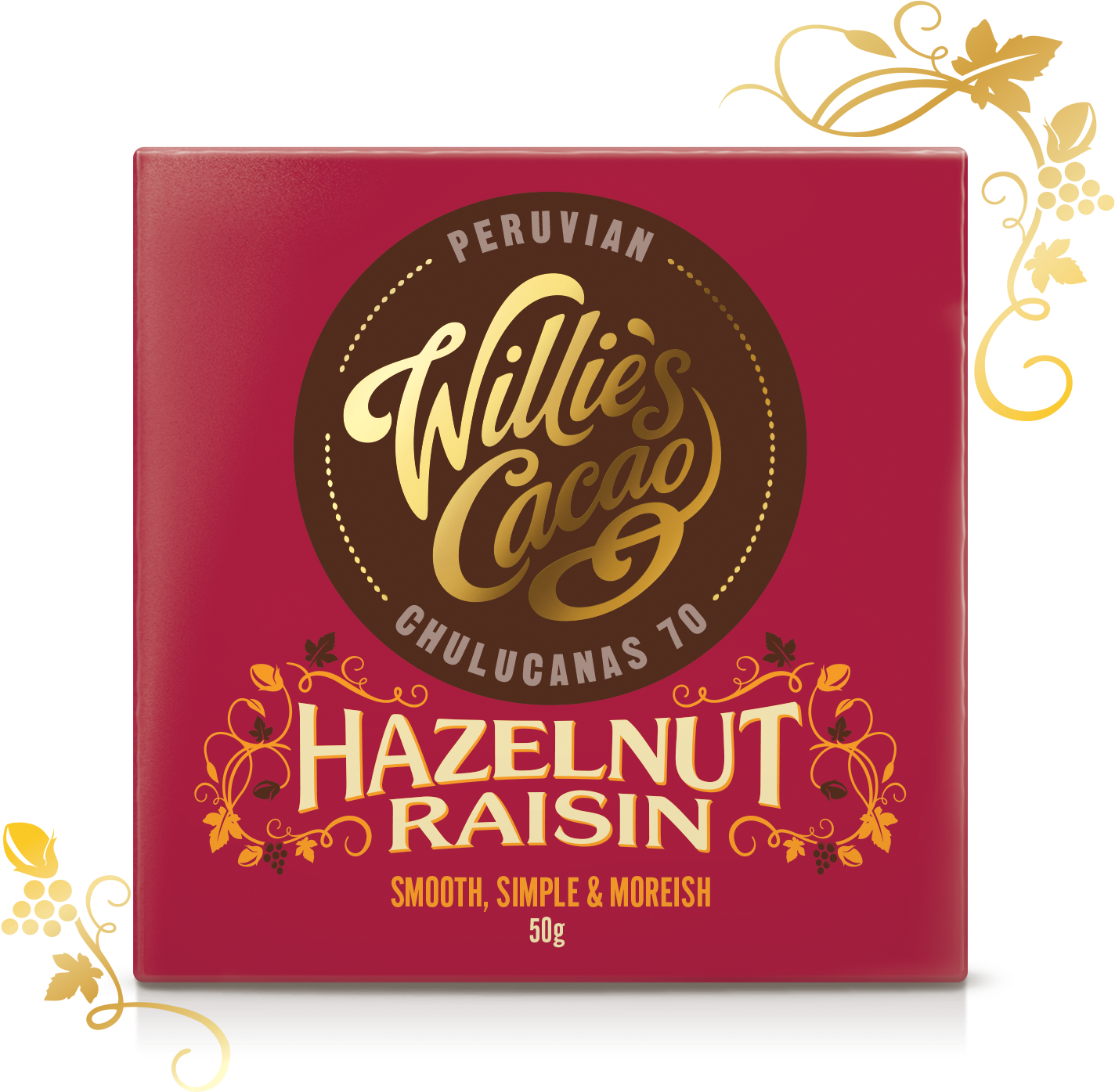 Hazelnut Raisin Dark Chocolate 70- 50g - Christmas Card (1654x1654), Png Download