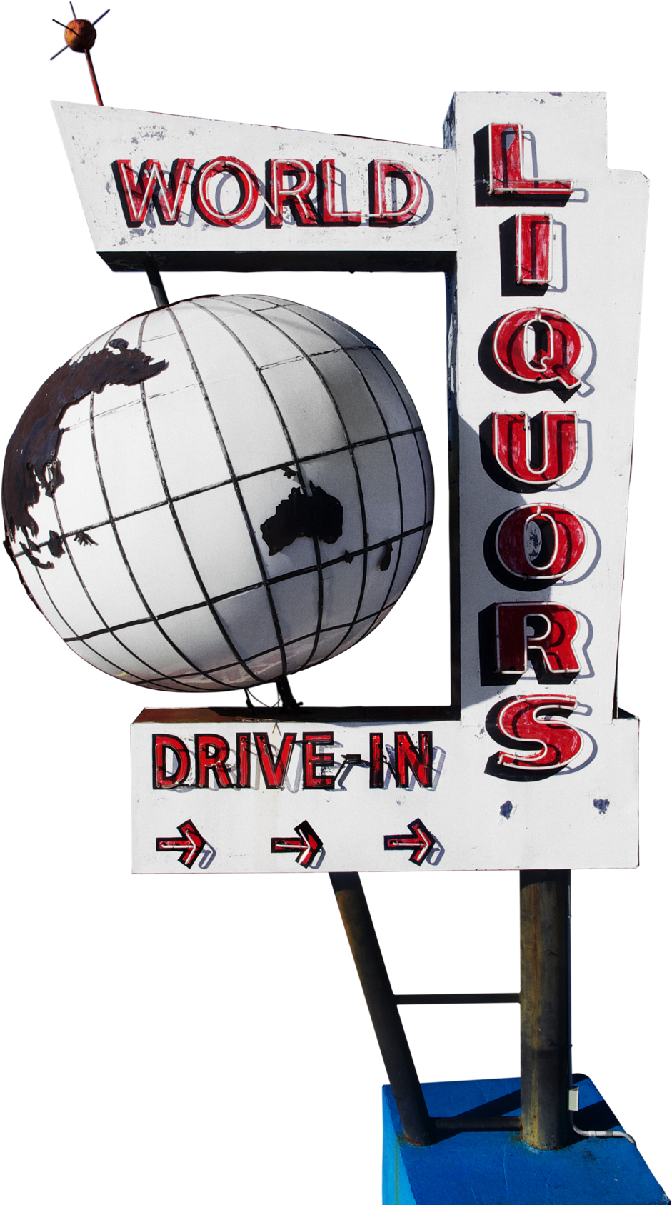 Vintageneonproject World Liquors Sign St Petersburg (1000x1689), Png Download