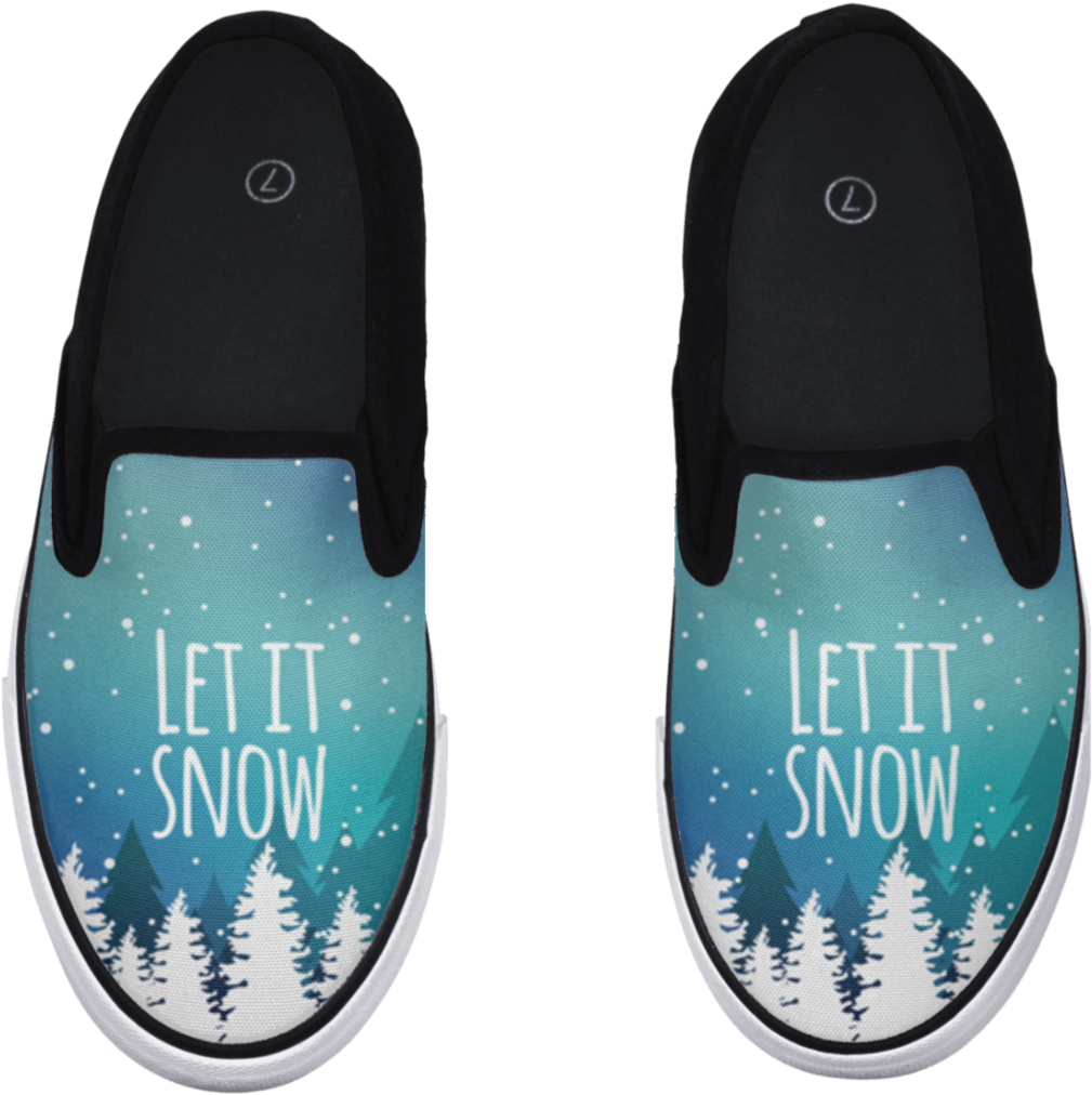 Let It Snow Slip-on Shoe - Slip-on Shoe (1024x1024), Png Download