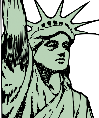 Statue Of Liberty Clipart Face - Statue Of Liberty Drawing Cartoon (640x480), Png Download