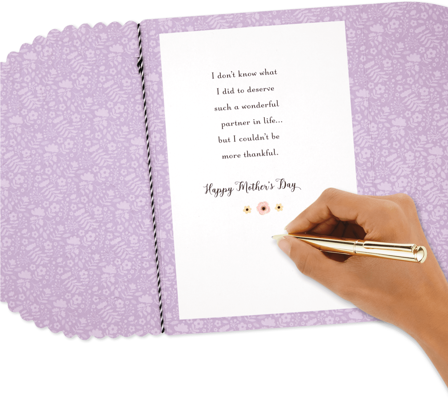 Scalloped Lace And Lovebirds Mother's Day Card For - Document (1470x1470), Png Download