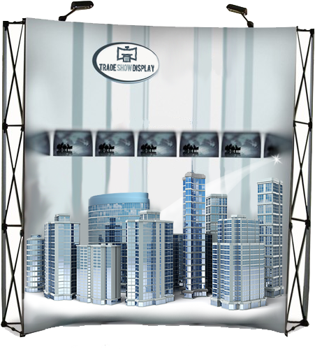 Trade Show Display 3 Panel Curved - 3 Panel Display Trade Show (600x600), Png Download