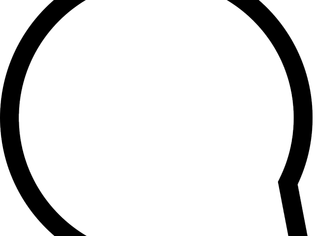 Speech Bubble Outline - Circle (640x480), Png Download